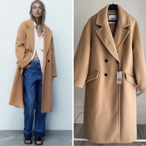 Zara Women's Camel Trench Coat